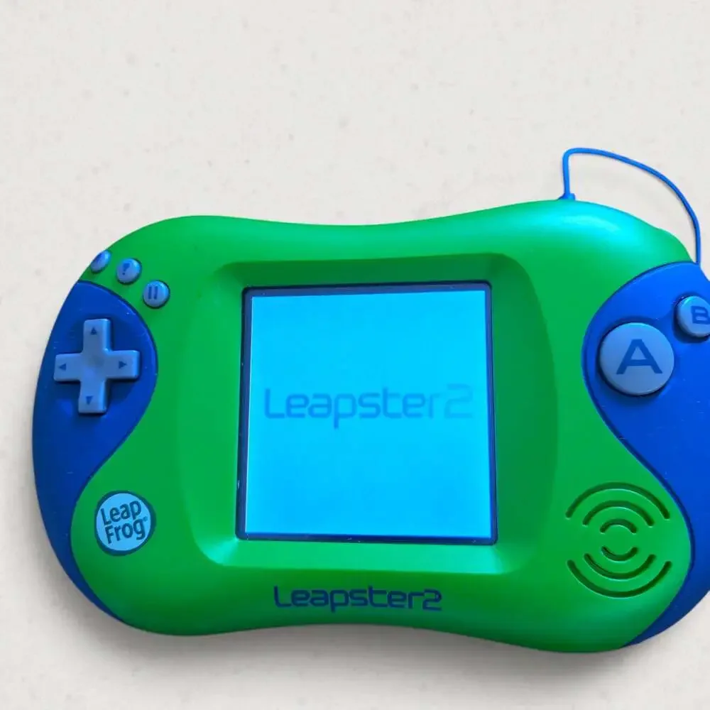 LeapFrog Leapster 2 Handheld Video Game System Green Kids Learning
